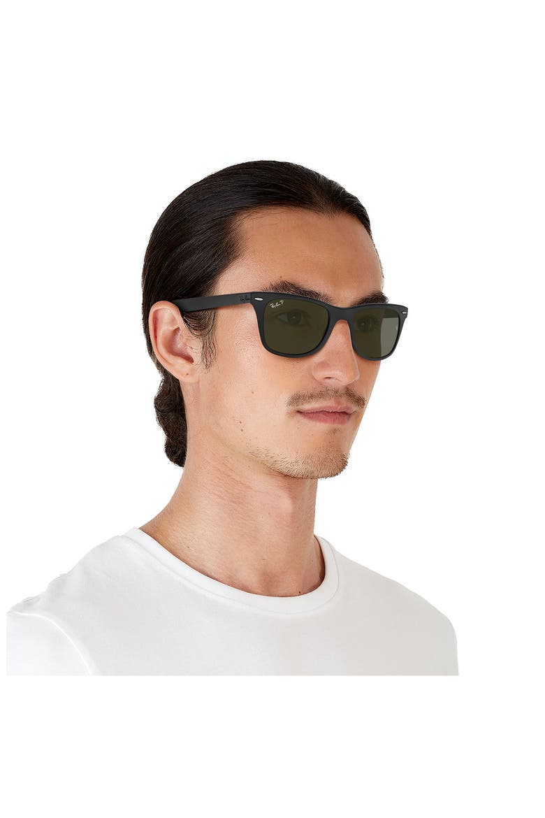 52mm Polarized Rectangular Sunglasses, Alternate, color, POLARIZED GREEN