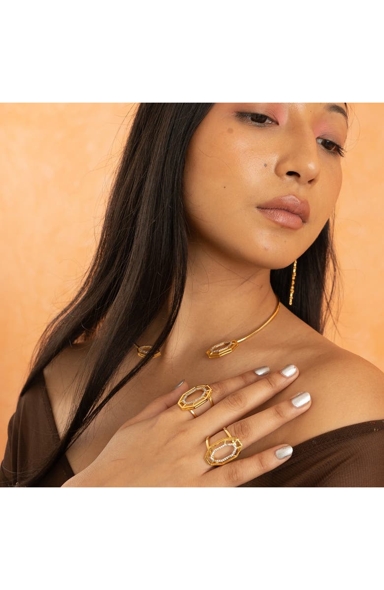 Dhwani Bansal SYRA RING, Alternate, color, Gold Plated