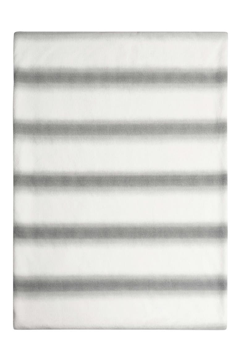 Stripe Faux Fur Blanket, Alternate, color, OMBRE STRIPE GRAY