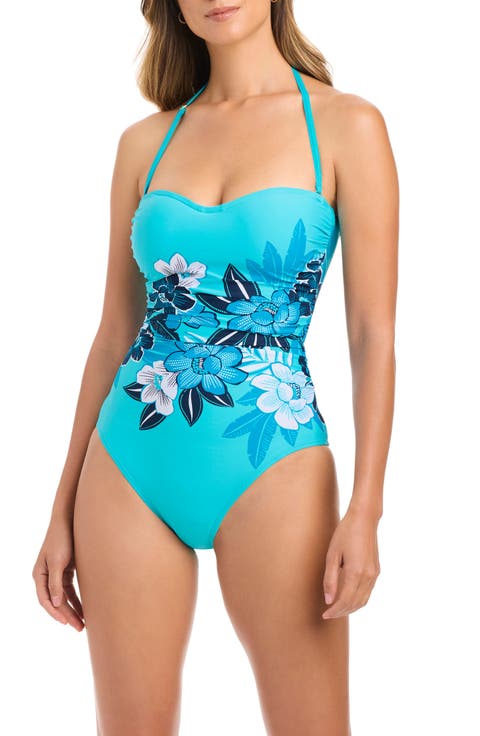 Shirred One-Piece Swimsuit