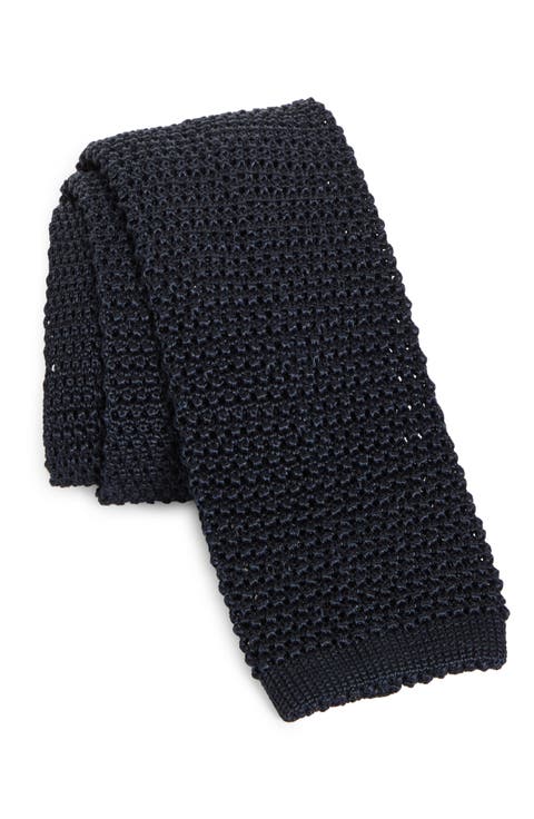 Silk Knit Skinny Tie