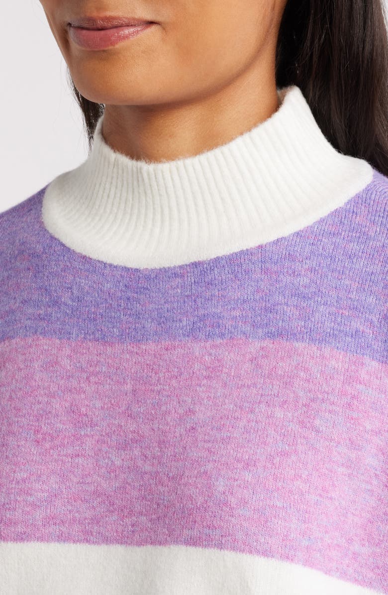 Hatley Stripe Mock Neck Tunic Sweater, Alternate, color, 
