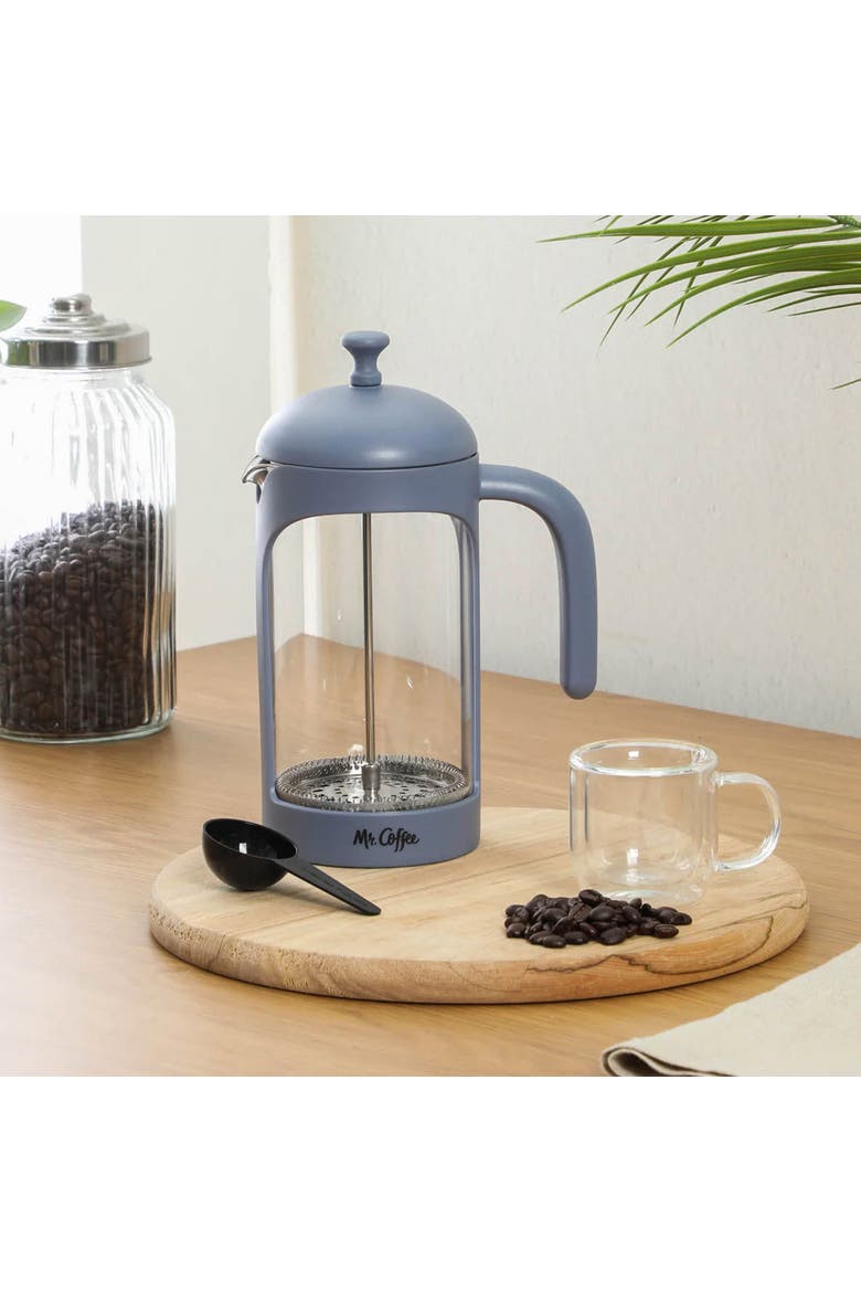 31 Ounce Retro Brew French Press Coffee Maker, Alternate, color, Blue