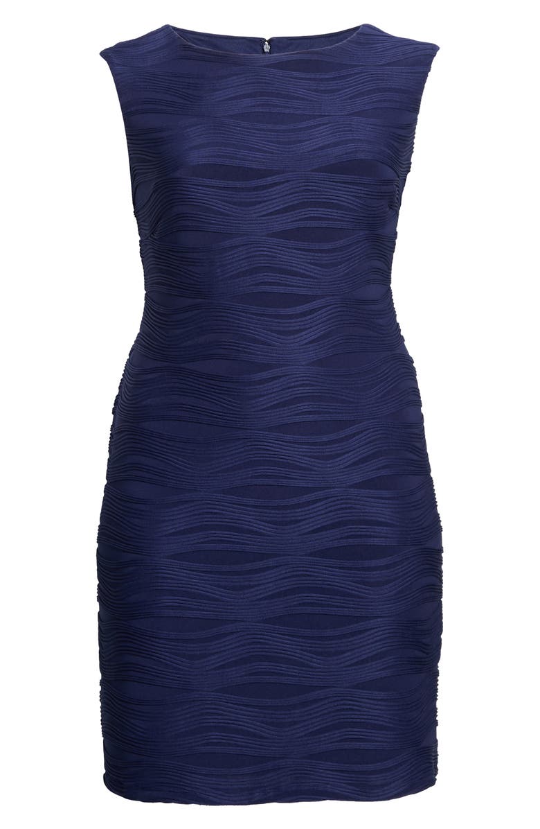 KASPER Textured Sleeveless Sheath Dress, Main, color,
