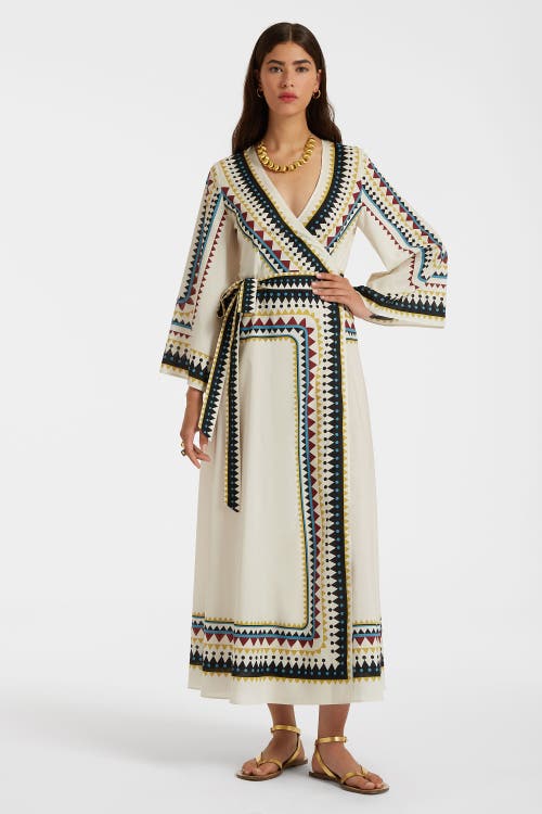 La Doublej The Wrap Dress Doric Placée Cream In Doric Placée Cream