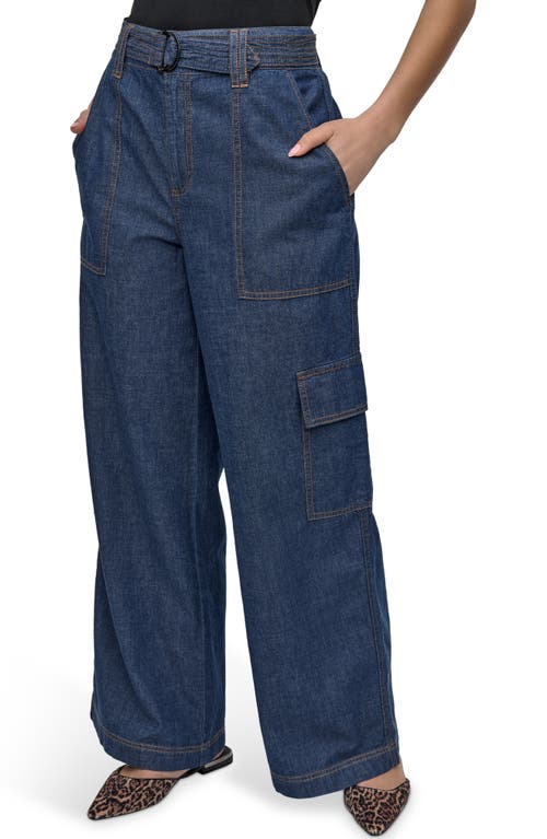 Dkny Womens Textured Top Lightweight Wide Leg Jeans