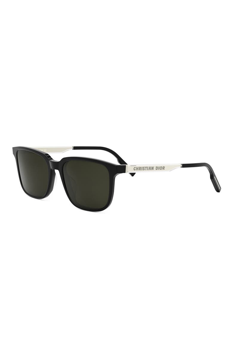 'DiorTag SU 56mm Square Sunglasses, Alternate, color, BLACK/ OTHER / GREEN
