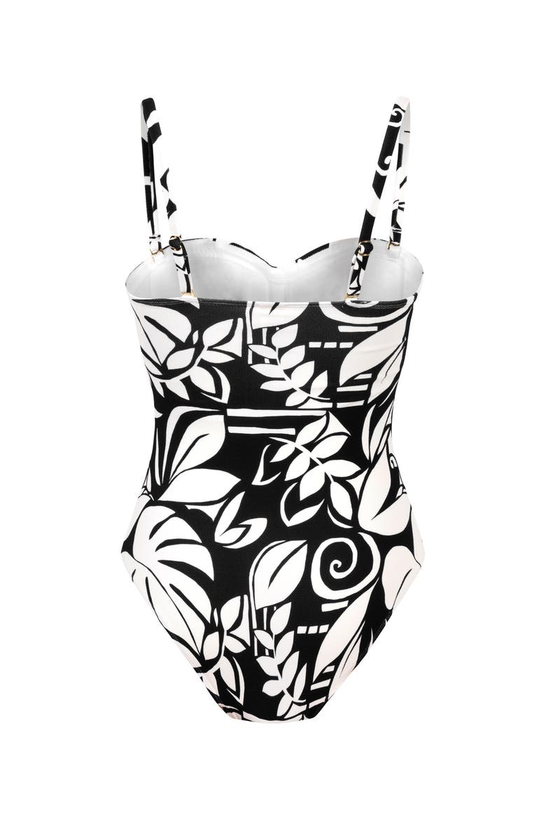 Mauritius Bandeau Bathingsuit, Alternate, color, Caviar