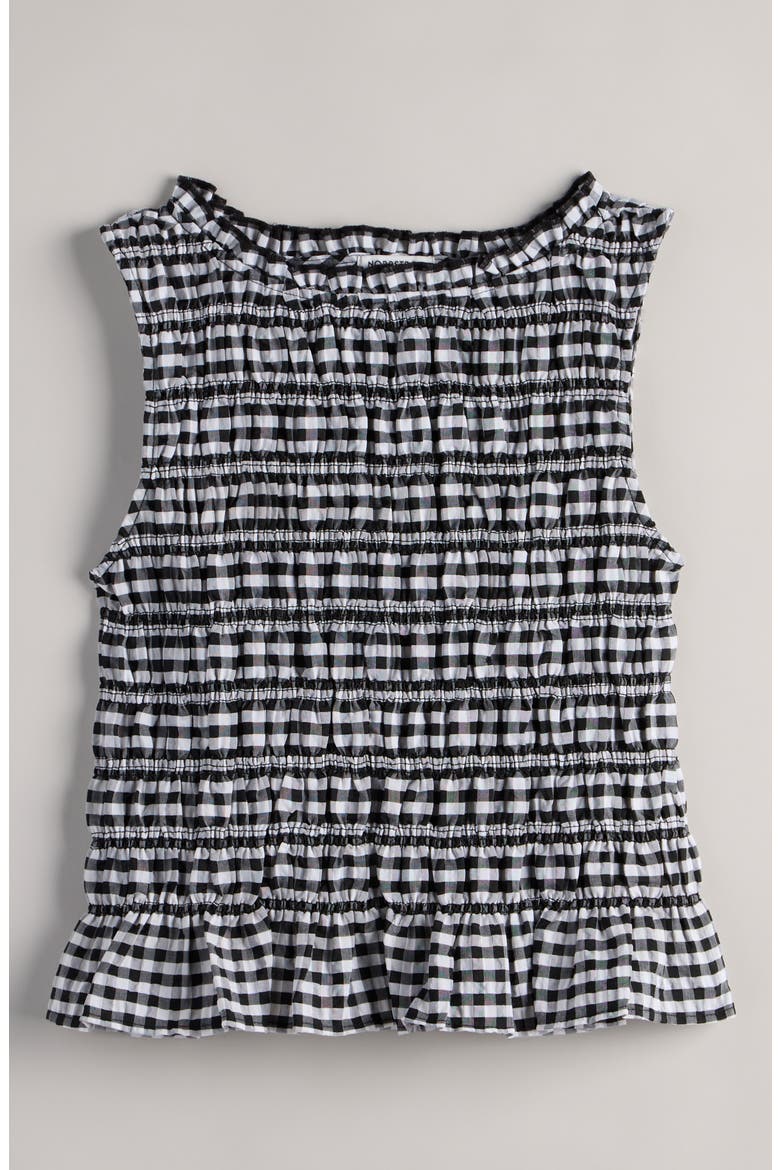 Kids' Smocked Tank, Main, color, BLACK GINGHAM