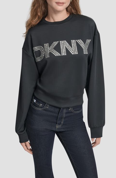 Embellished Logo Scuba Sweatshirt
