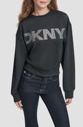DKNY Embellished Logo Scuba Sweatshirt