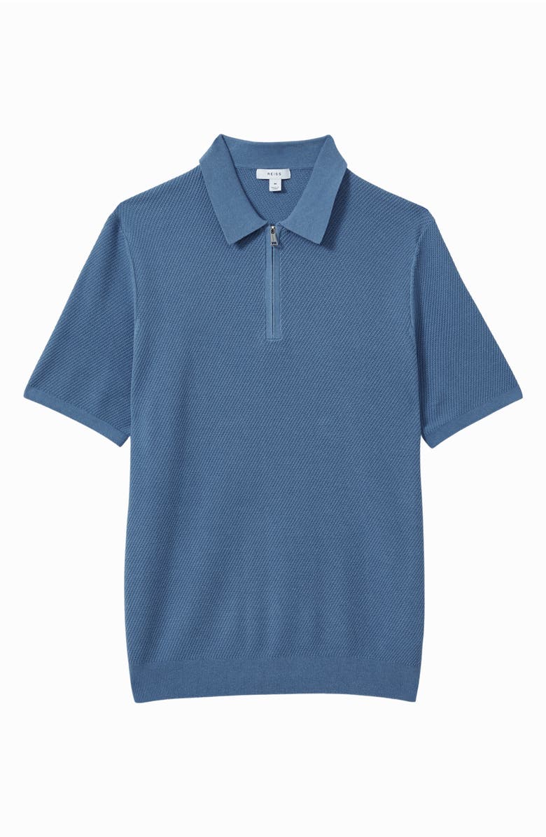 Reiss Ivor Textured Half Zip Polo Sweater, Alternate, color, 