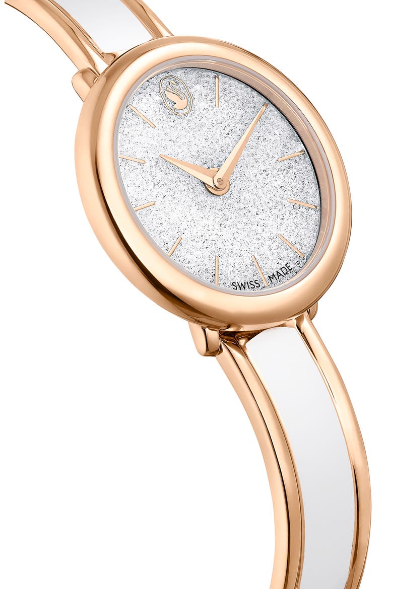 Crystalline Braclet Watch, 32mm, Alternate, color, WHITE