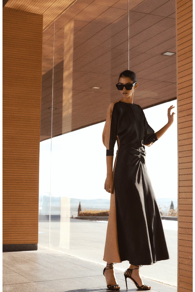 Fabiana Dress, Alternate, color, Black And Brown