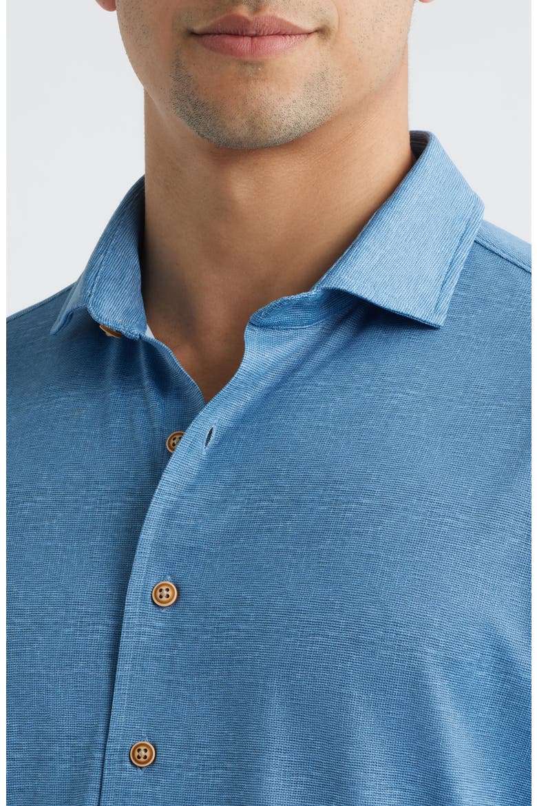 Breck Hangin’ Out Knit Short Sleeve Button-Up Shirt, Alternate, color, SOUND SIDE