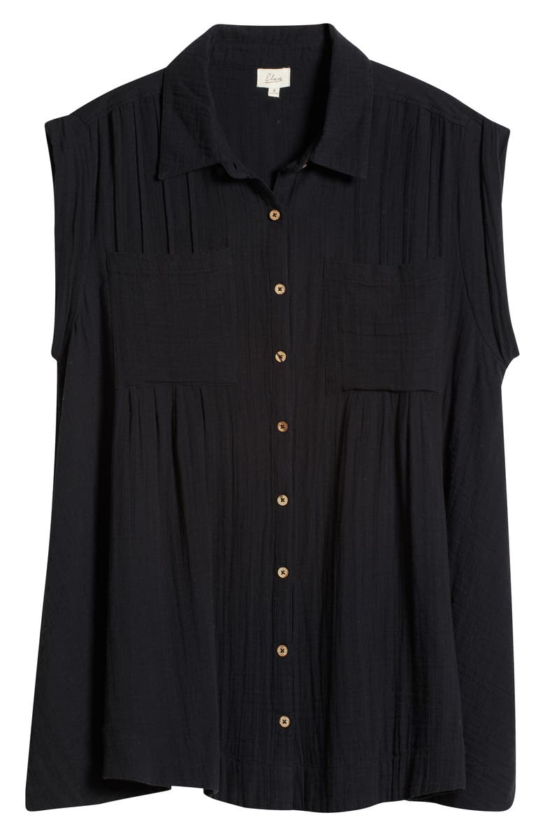 Elan Button-Up Cover-Up Minidress, Alternate, color, 