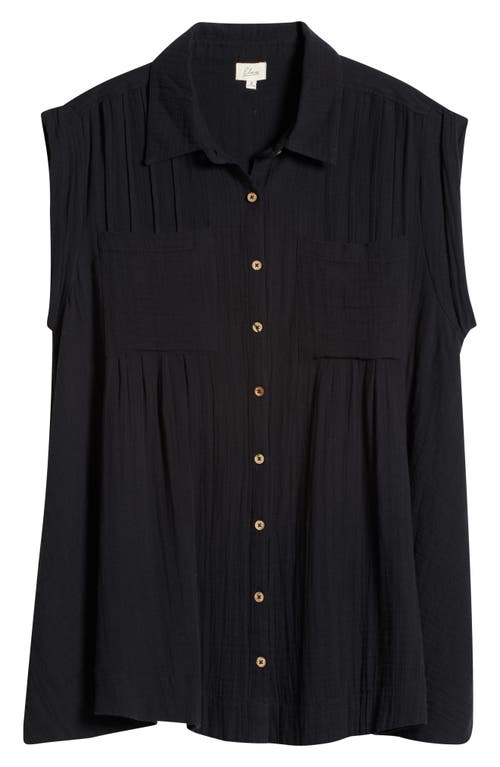 ELAN ELAN BUTTON-UP COVER-UP MINIDRESS 
