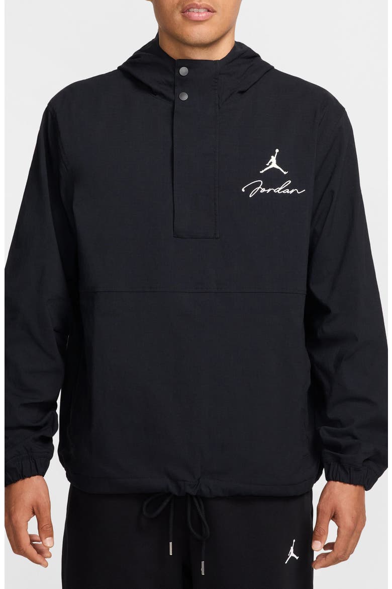 MVP Relaxed Fit Stretch Ripstop Hooded Anorak, Main, color, BLACK/ SAIL