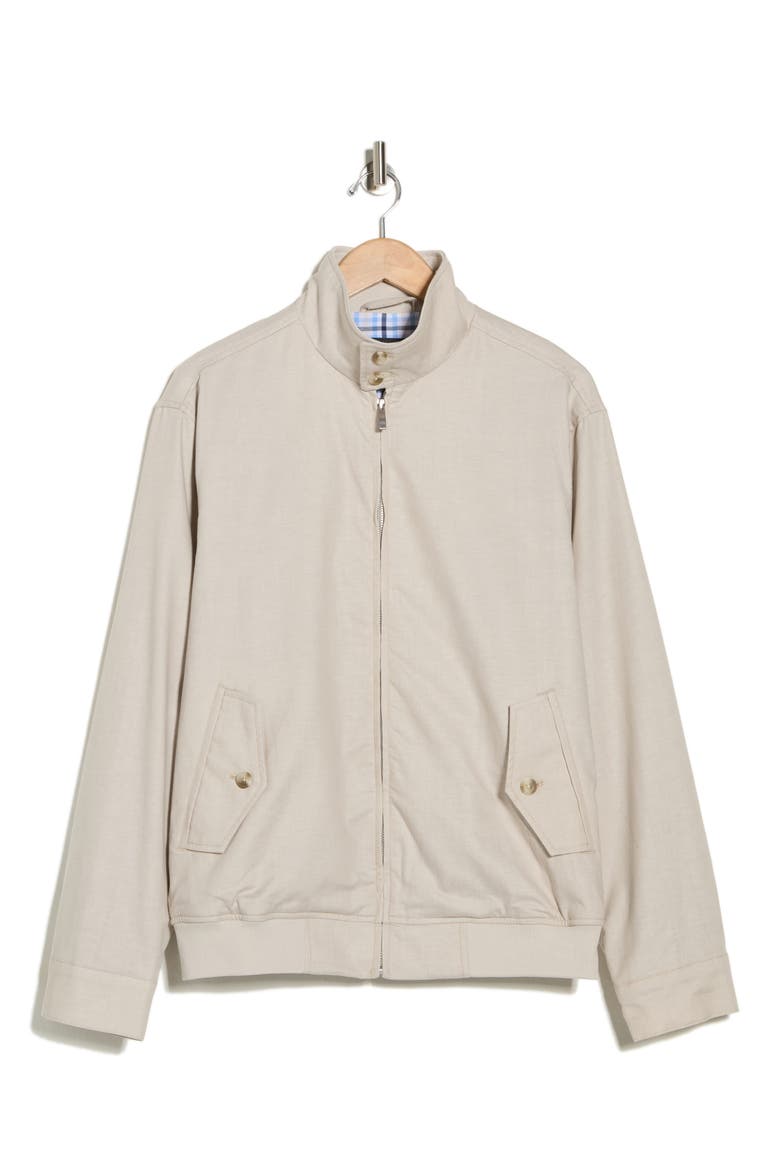 Harrington Stretch Cotton & Linen Jacket, Alternate, color, GREY MOONBEAM