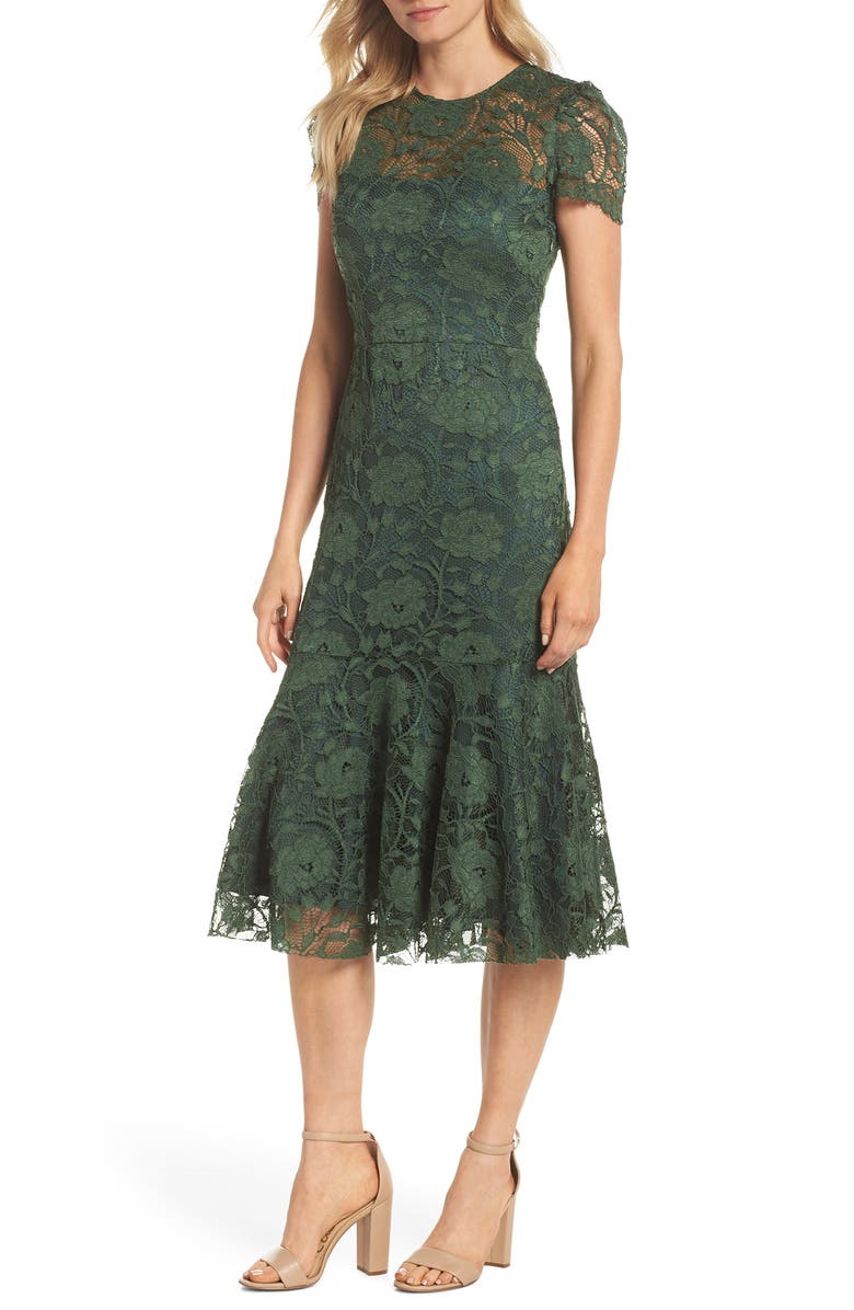 Gal Meets Glam Collection Eve Lace Midi Dress, Main, color, 