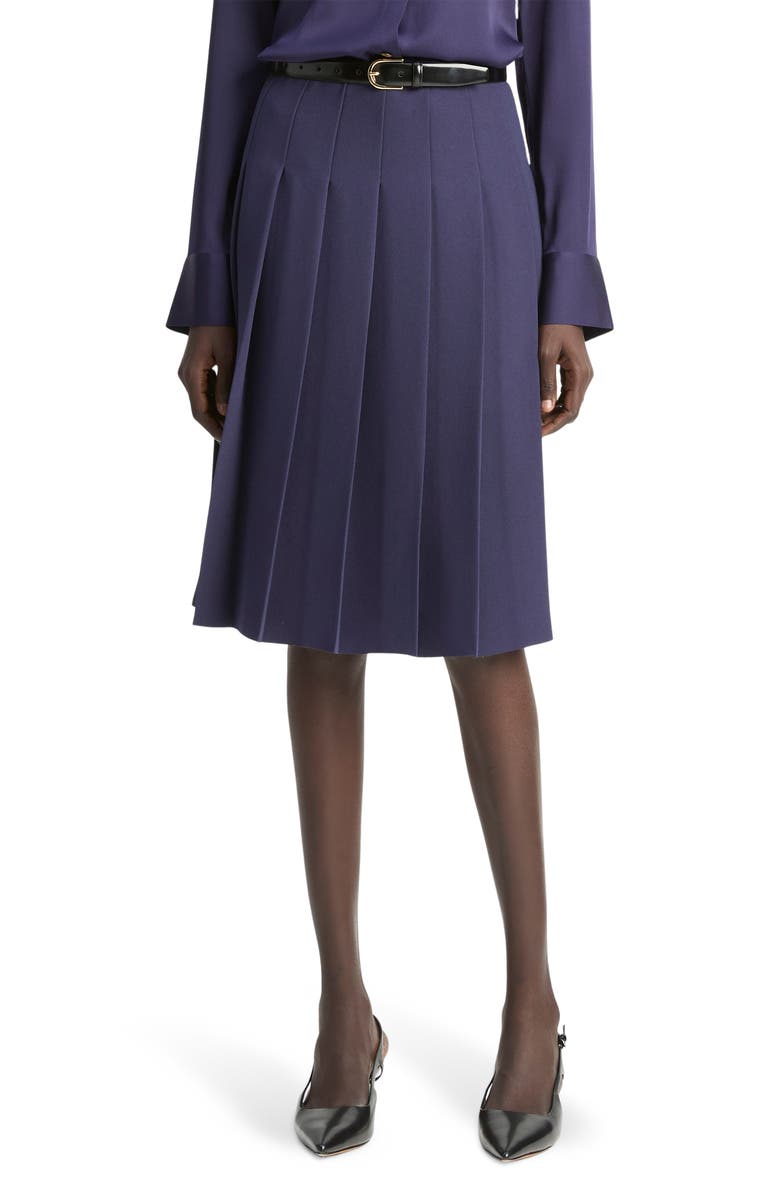 Vince Pleated Skirt, Main, color, Coastal Blue