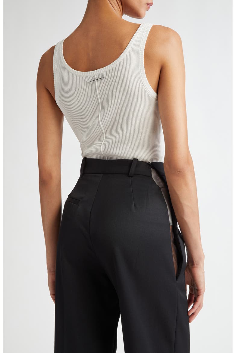 Logo Tag Rib Tank (Nordstrom Exclusive), Alternate, color, IVORY