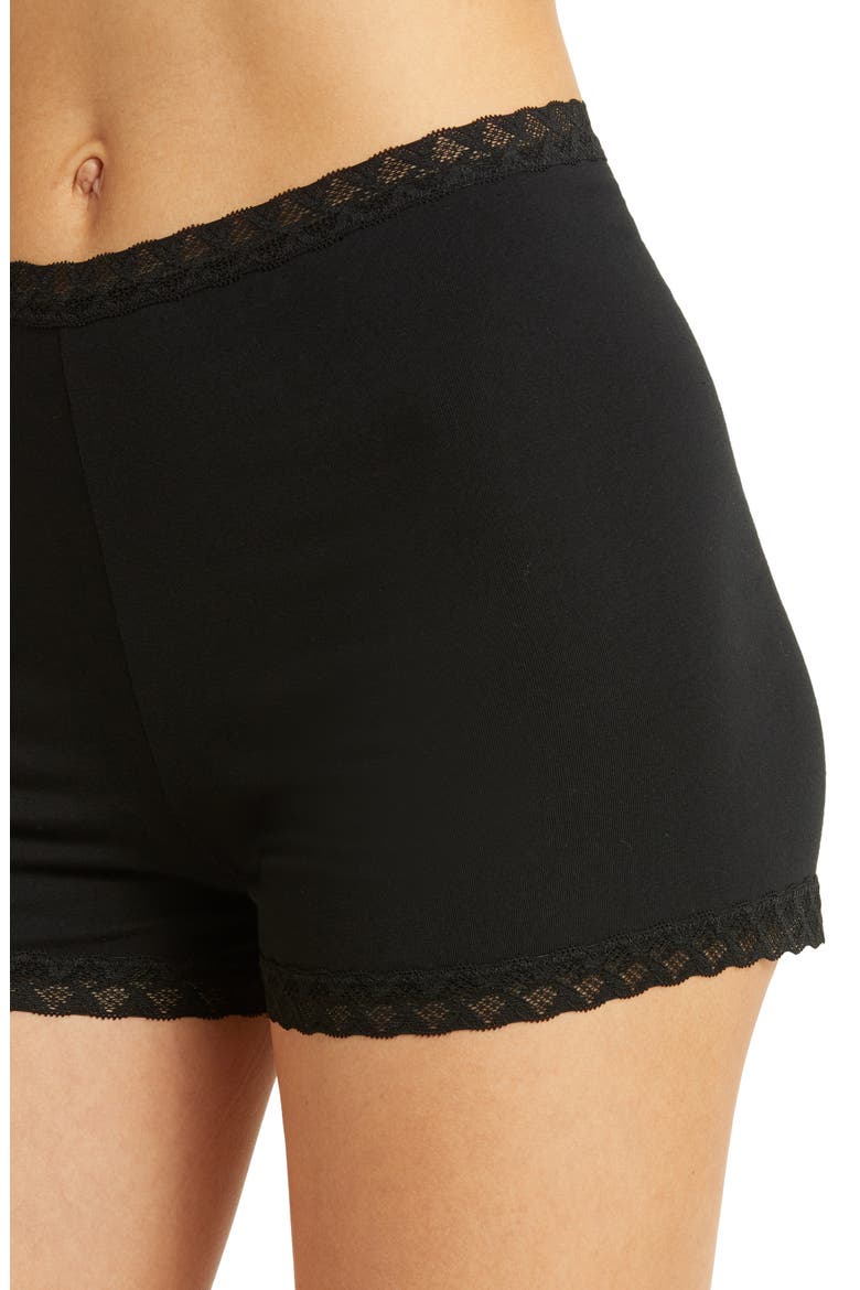 Bliss Stretch Cotton Pajama Shorts, Alternate, color, BLACK