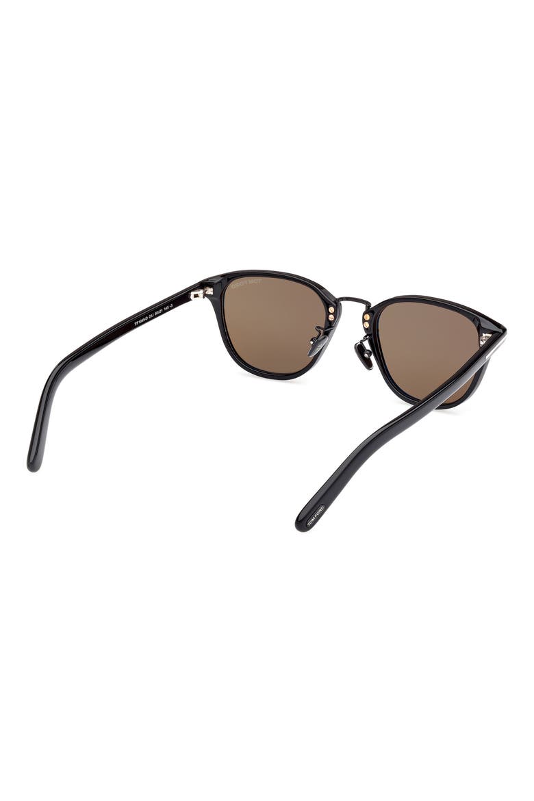 50mm Square Sunglasses, Alternate, color, SHINY BLACK / ROVIEX