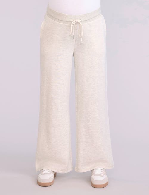 Motherhood Maternity Under The Belly Wide Leg Sweatpants In Neutral