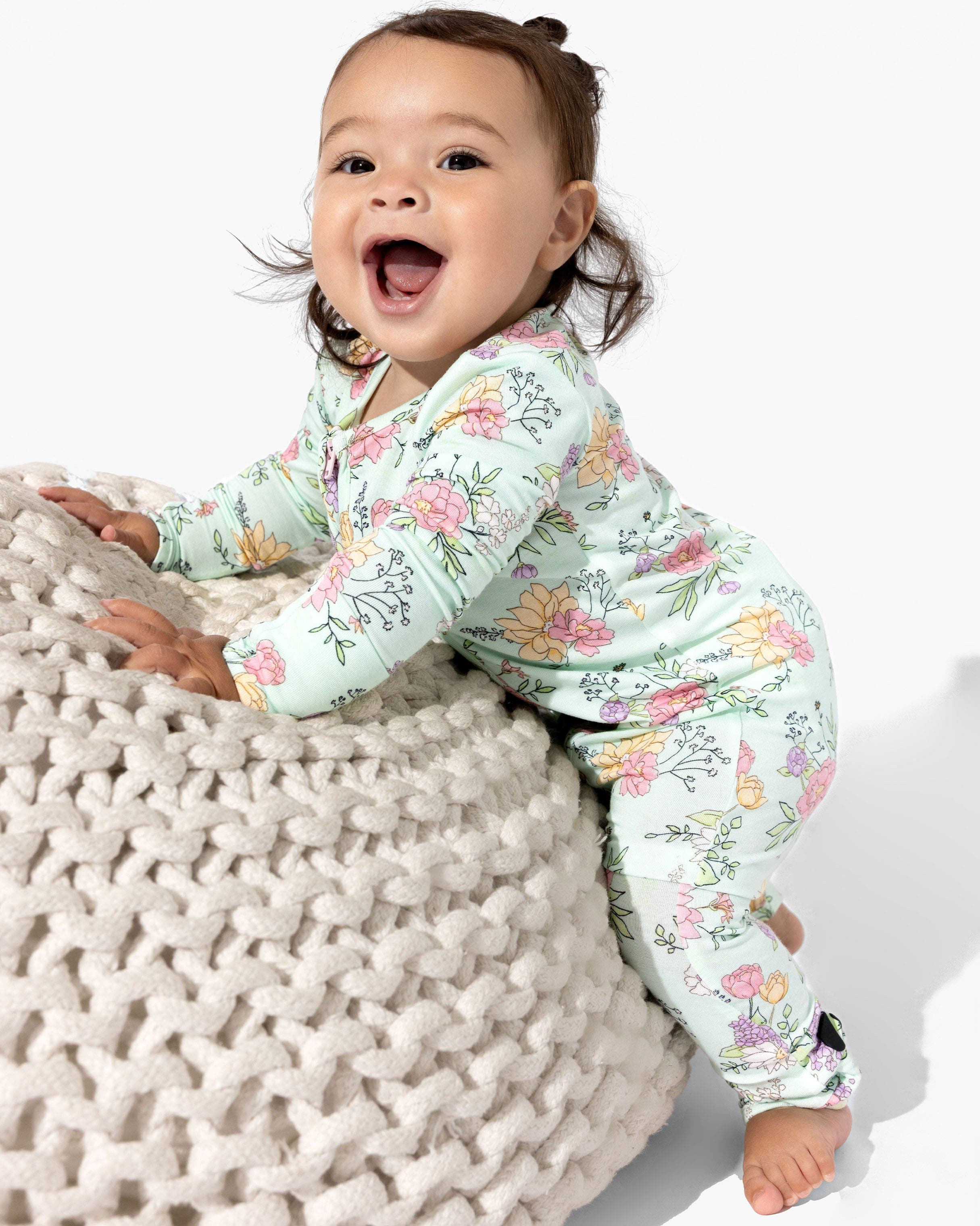 Bellabu Bear Baby Petals & Posies Convertible Footie | Nordstrom