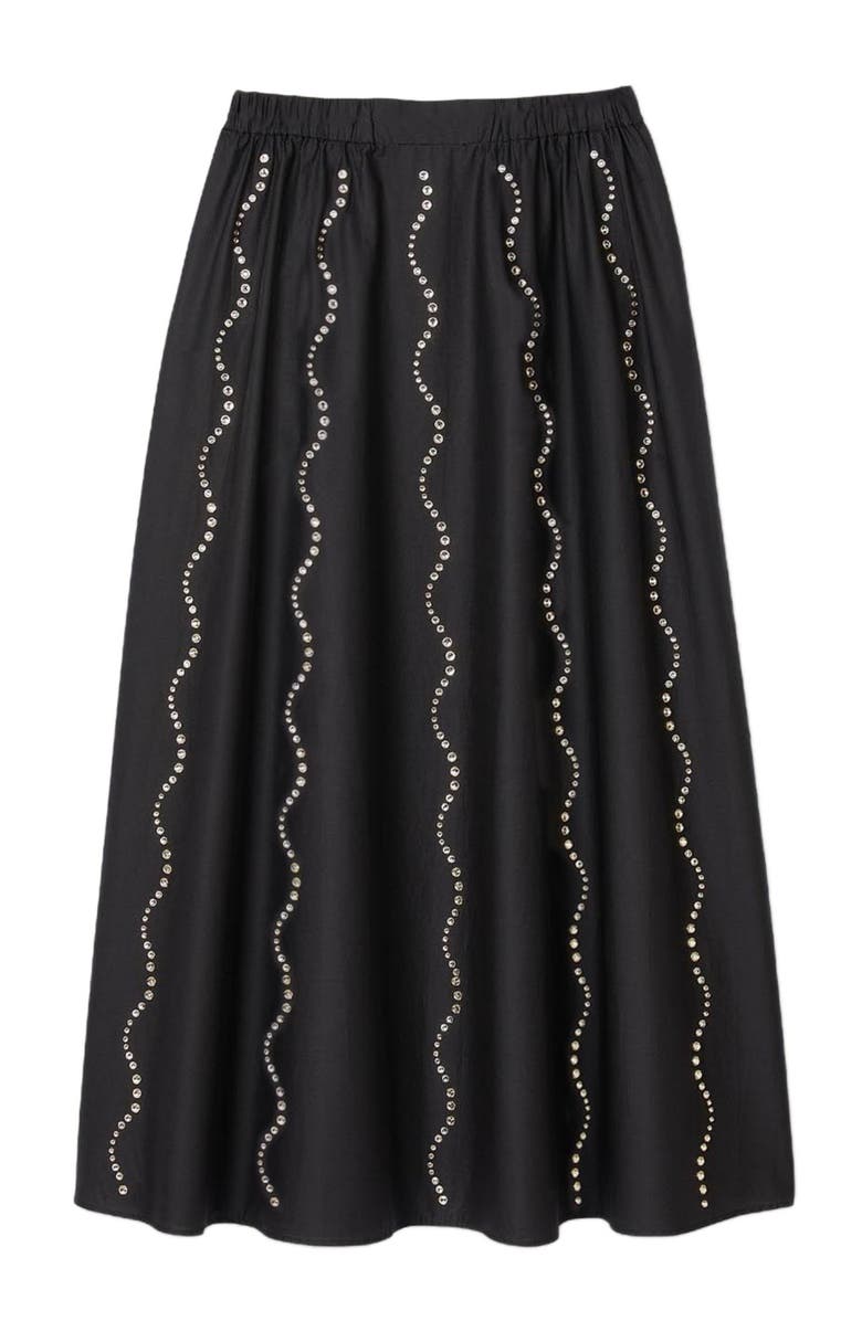 SANDRO Long rhinestone skirt, Alternate, color, 
