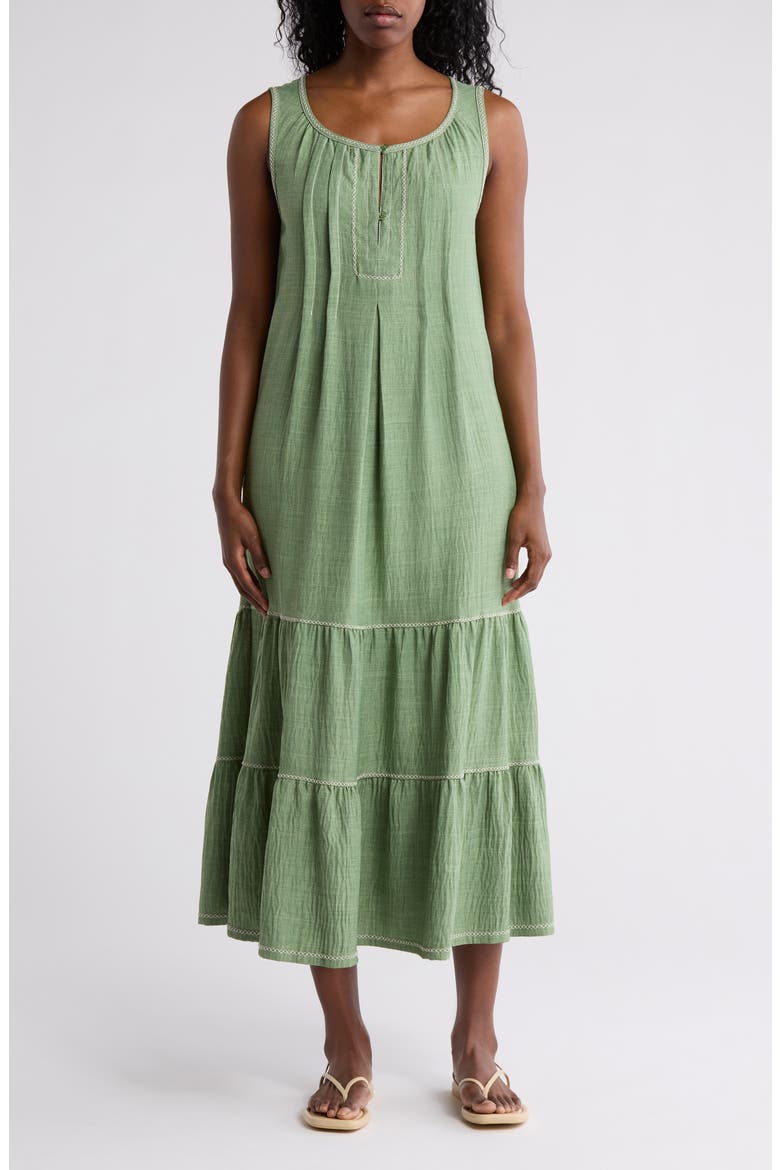 Sleeveless Split Maxi Dress, Main, color, GRASS