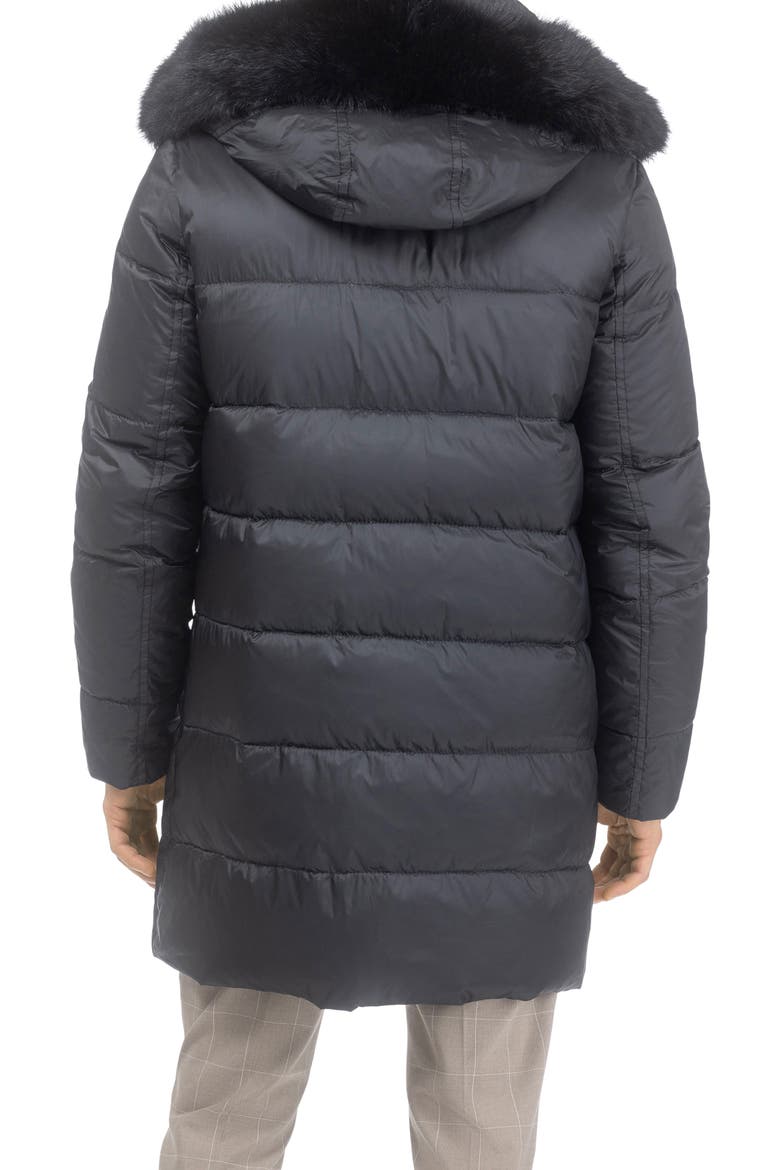 Men's Apres-Ski Parka with Detachable Toscana Lamb Hood Trim, Alternate, color, Black/Black