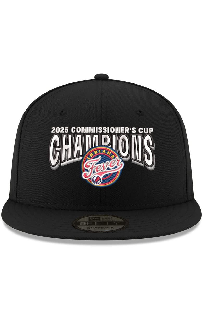 New Era Unisex New Era  Black Indiana Fever 2025 WNBA Commissioner's Cup Champions 9FIFTY Snapback Hat, Alternate, color, 