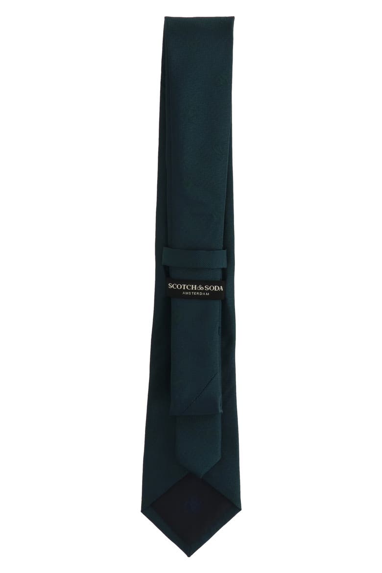 Tonal Ampersand Logo Print Tie, Alternate, color, HUNTER GREEN