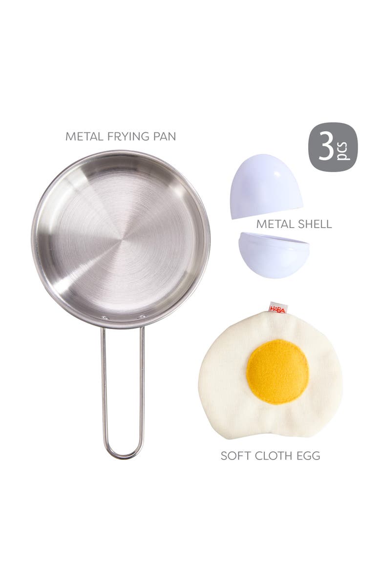 HABA Creative Play Fried Egg & Pan Toy Playset, Alternate, color, Yellow Multi