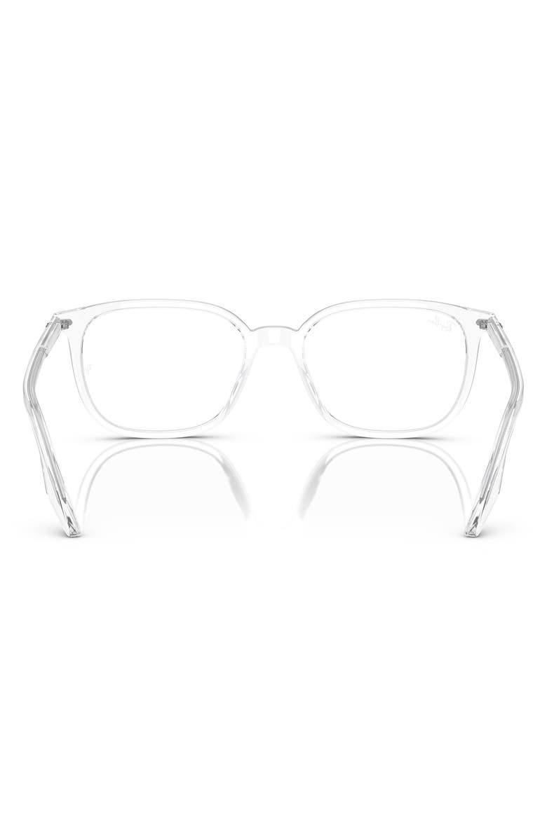 Ray-Ban 54mm Square Optical Glasses, Alternate, color, Transparent