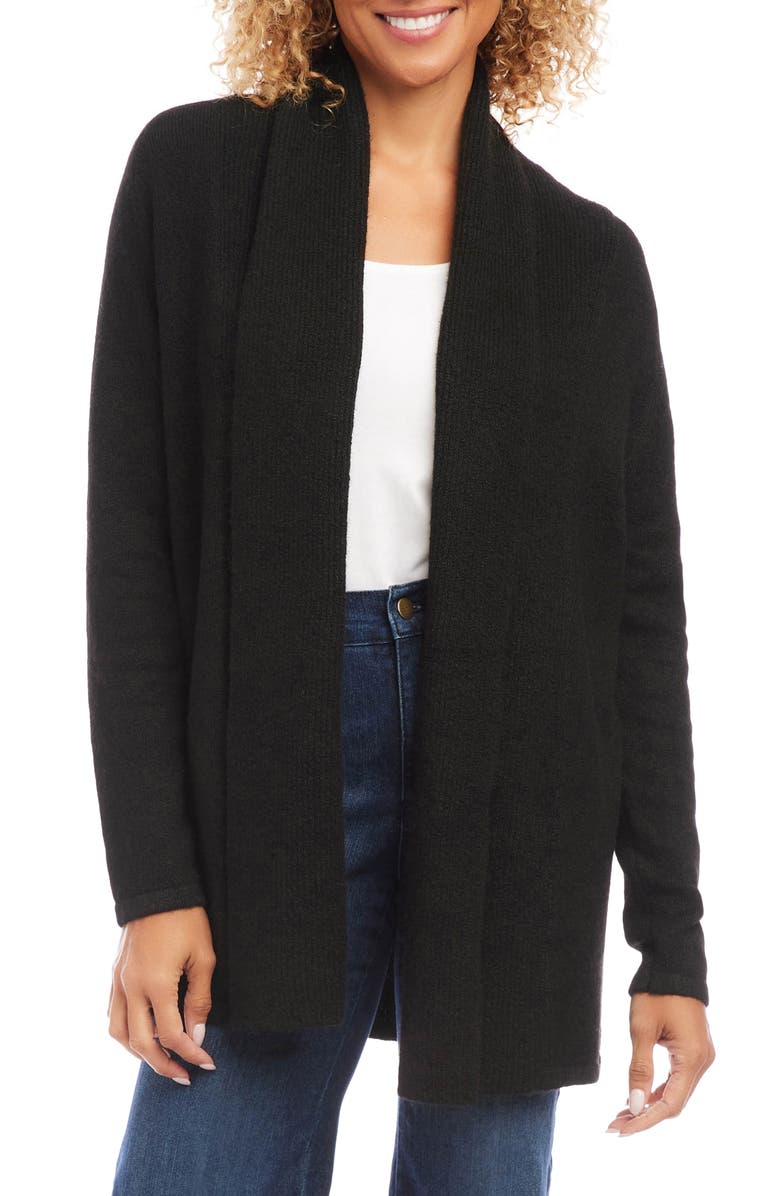Karen Kane Shawl Collar Open Front Cardigan, Main, color,