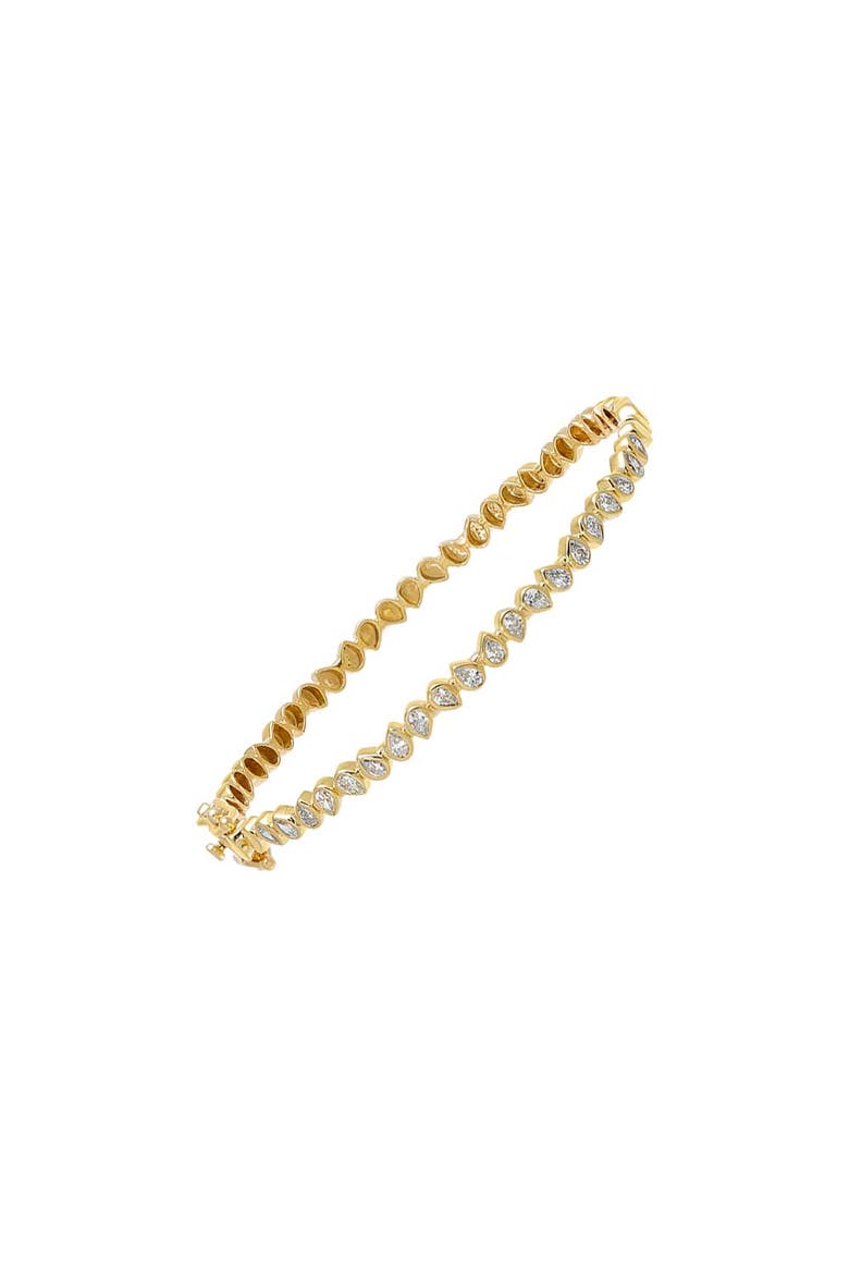 Lab Grown Diamond Multi Pear Bezel Bangle 14K, Main, color, 14K Gold
