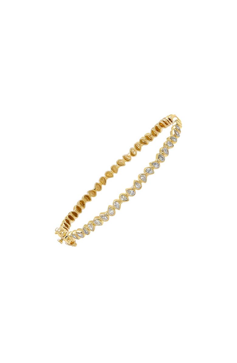 BY ADINA EDEN Lab Grown Diamond Multi Pear Bezel Bangle 14K, Main, color, 14K Gold