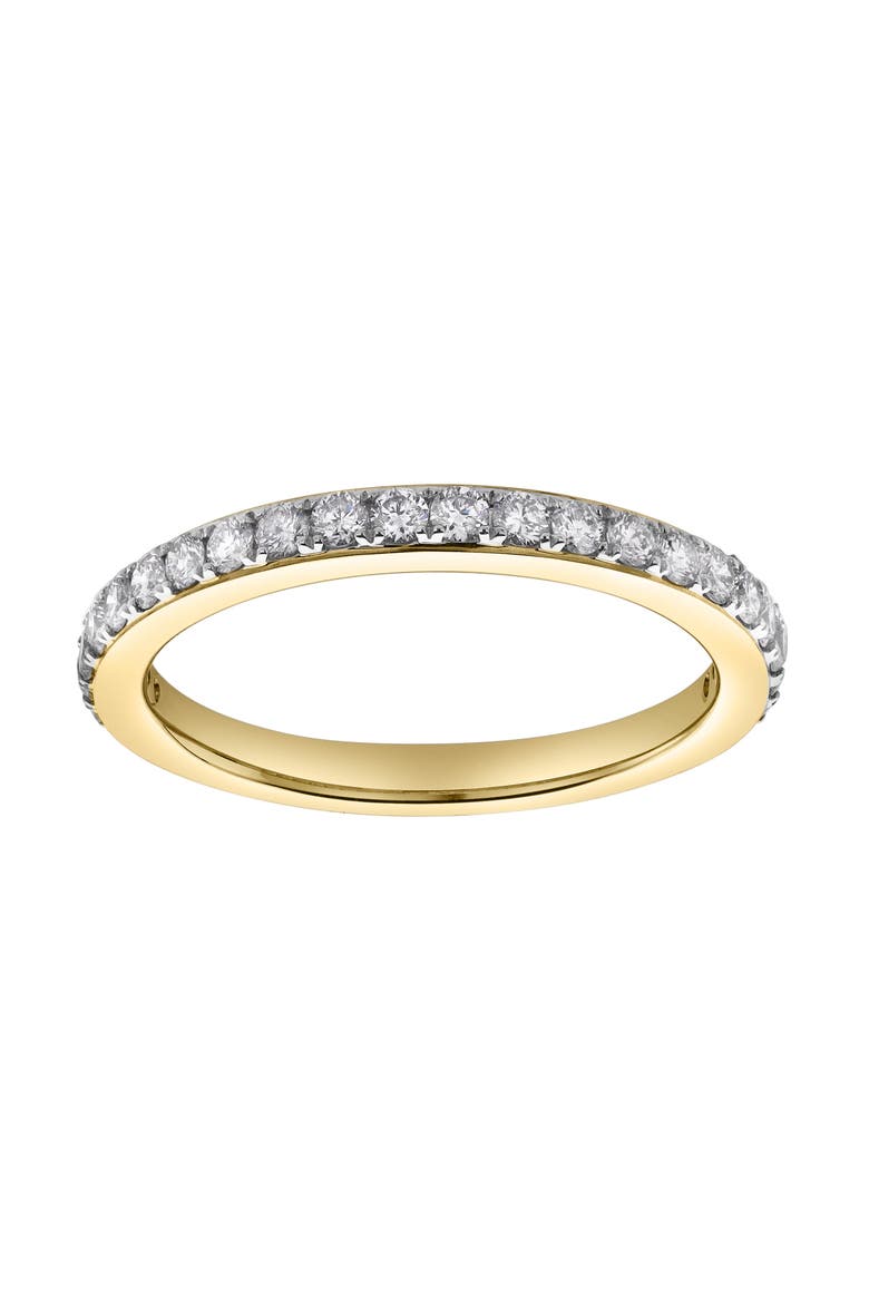 Lina 14K Gold Round Diamond Studded Eternity Ring - 0.51cts, Main, color, 14K Yellow Gold