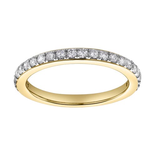 Luvmyjewelry Lina 14k Gold Round Diamond Studded Eternity Ring In Gold