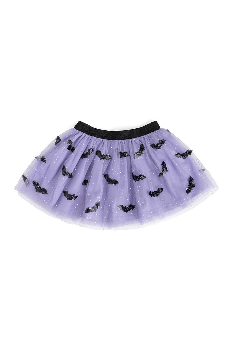 Sequin Bat Halloween Tutu Skirt, Main, color, Lavender