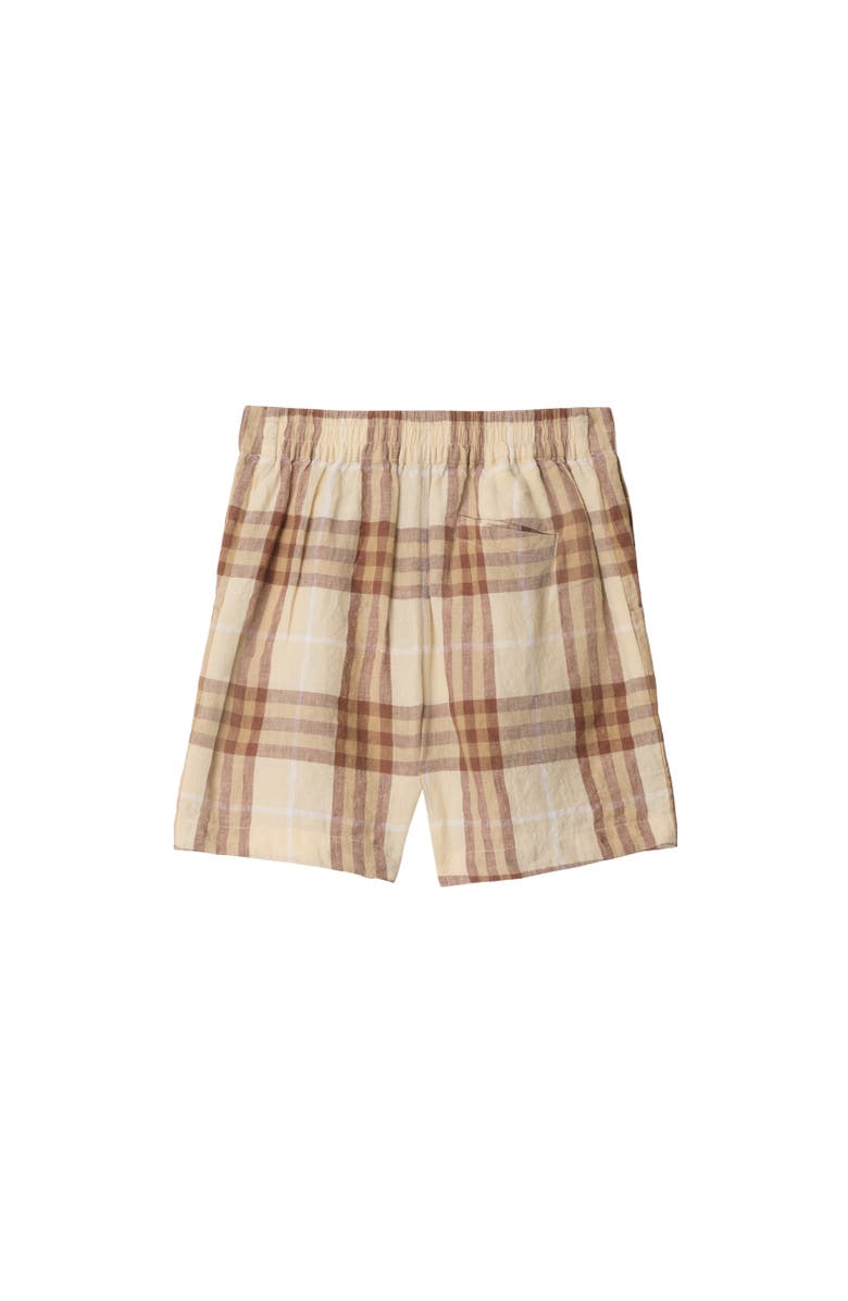 Burberry Check Linen Shorts, Alternate, color, 