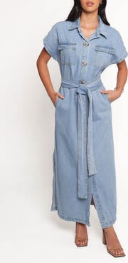 Petal & Pup Griffin Tie Waist Shirtdress