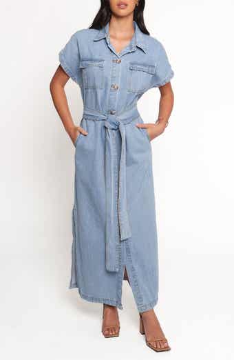 Petal & Pup Griffin Tie Waist Shirtdress