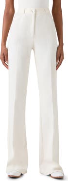 Akris Farid High Waist Cotton & Silk Blend Pants