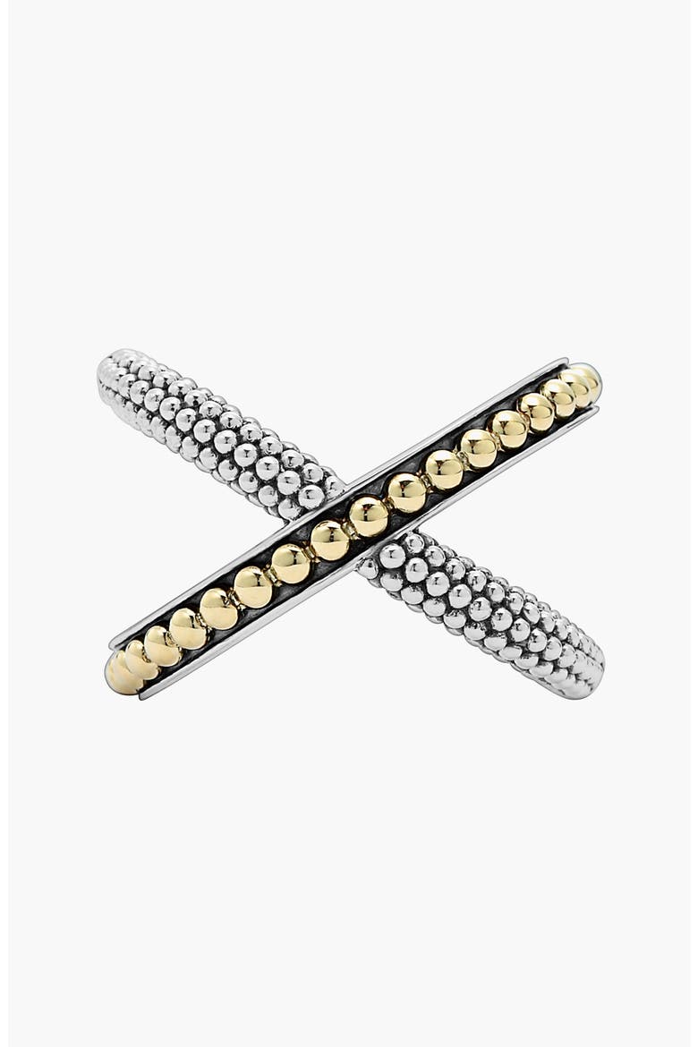 KSL Caviar Crossover Ring, Alternate, color, SILVER/ GOLD