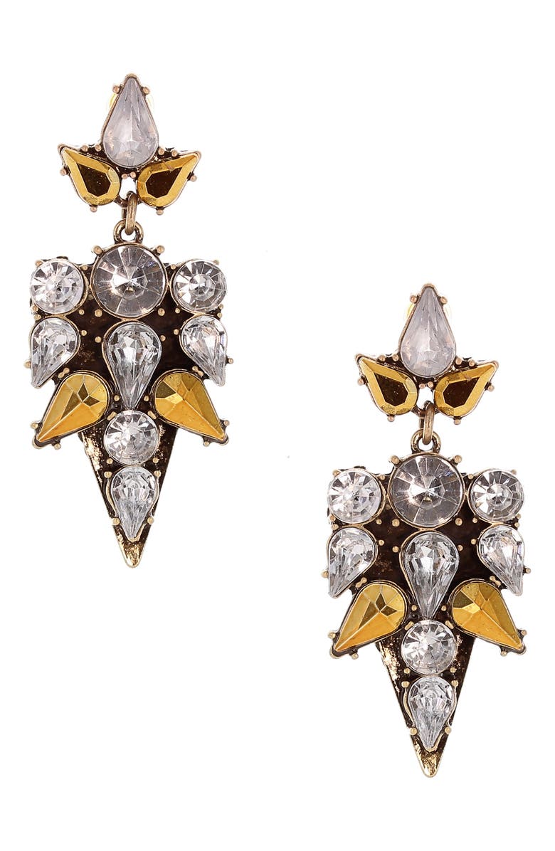OLIVIA WELLES Laulani Stone Drop Earrings, Main, color, Gold