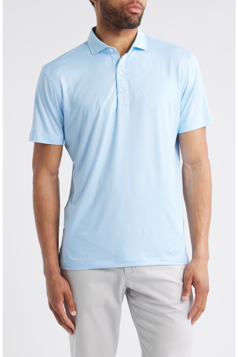 Tundra Microprint Featherweight Performance Polo, Main, color, MALIBLU